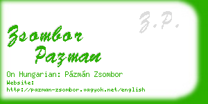 zsombor pazman business card
