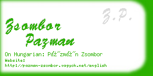 zsombor pazman business card